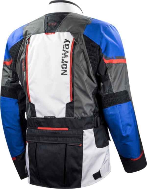 LS2 Norway Riding Jacket Blue Black Grey Red - Image 2
