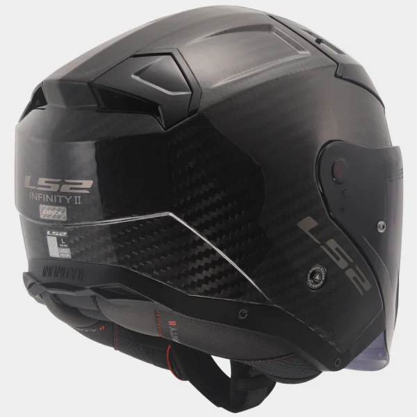 LS2 OF603 Infinity II Glossy Carbon Jet Helmet - Image 4