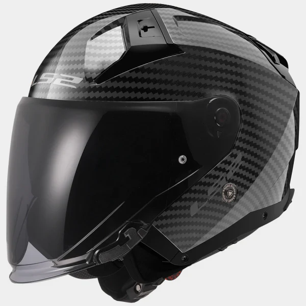 LS2 OF603 Infinity II Glossy Carbon Jet Helmet - Image 5