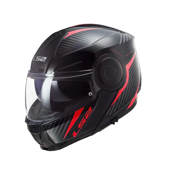 LS2 FF902 Scope Skid Glossy Black Red Helmet