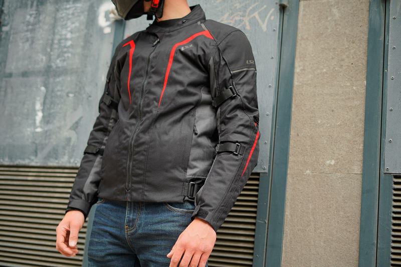 LS2 SEPANG Riding Jacket (Black Grey-Red) - Image 11