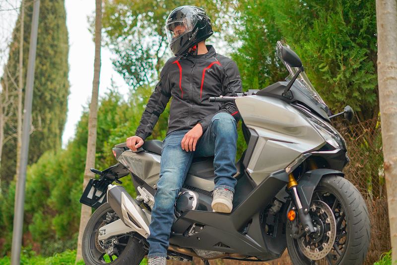LS2 SEPANG Riding Jacket (Black Grey-Red) - Image 4
