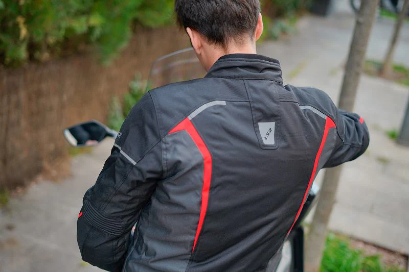 LS2 SEPANG Riding Jacket (Black Grey-Red) - Image 5