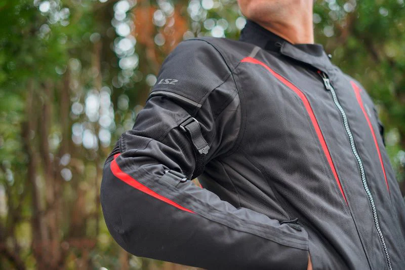 LS2 SEPANG Riding Jacket (Black Grey-Red) - Image 7
