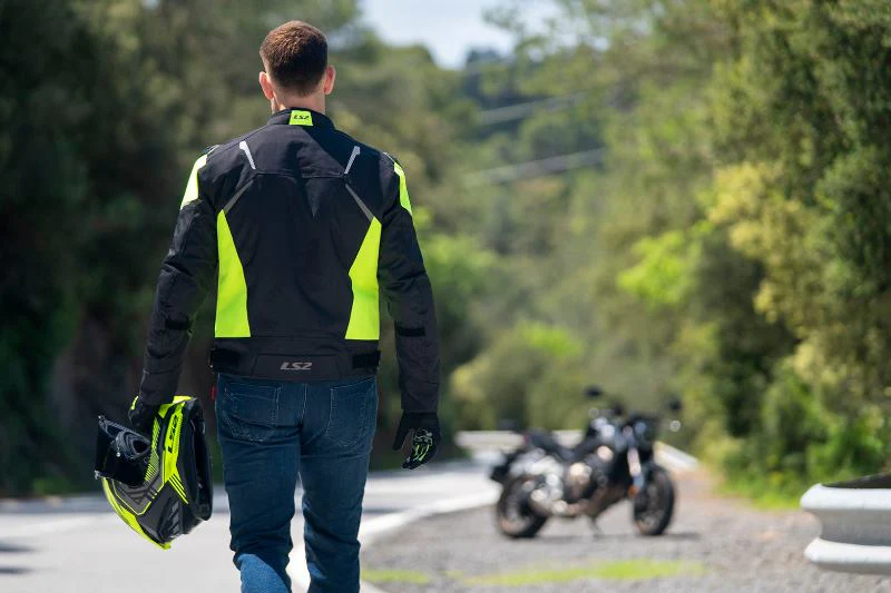 LS2 Zoom Man Jacket Black Red - Image 6
