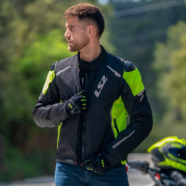 LS2 Zoom Man Jacket Black Yellow - Image 4