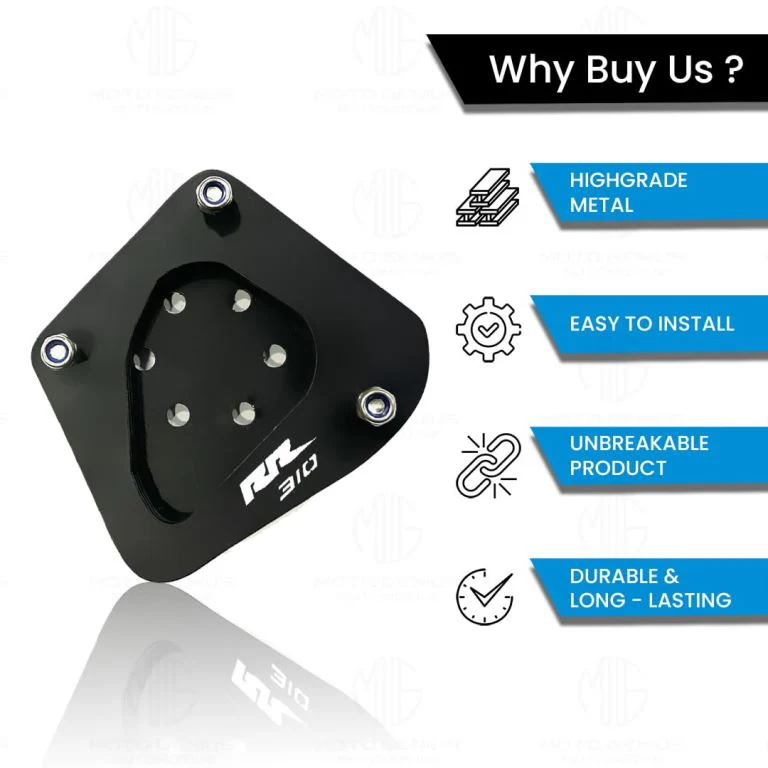 Moto Genius Side Stand Extender For TVS Apache RR310 - Image 2