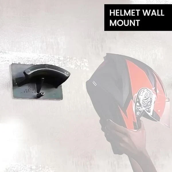 MOTO GENIUS Universal Motorcycle ABS Plastic Wall Mount Helmet Holder - Image 3