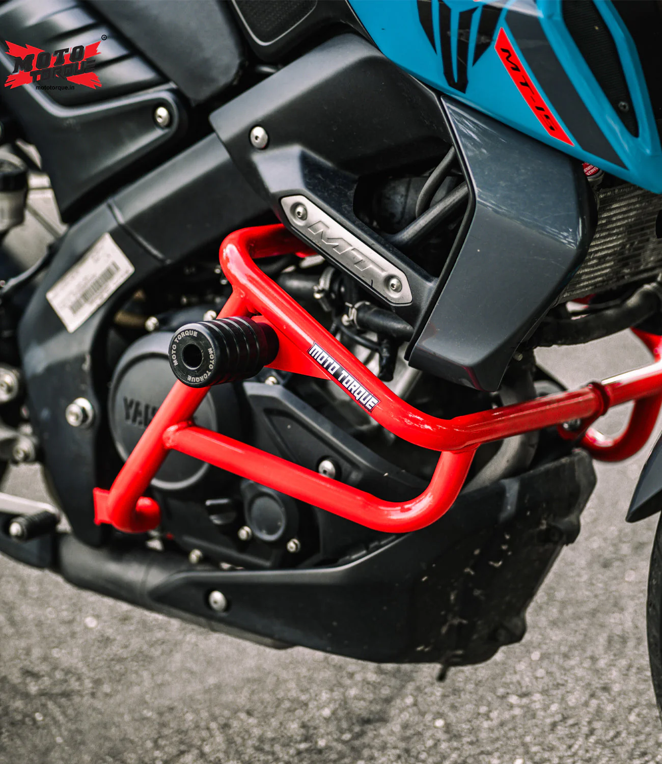 Moto Torque Alpha Yamaha MT-15 Crash Guard v2.0 (Red)-YAMAHAMT-00007 - Image 3