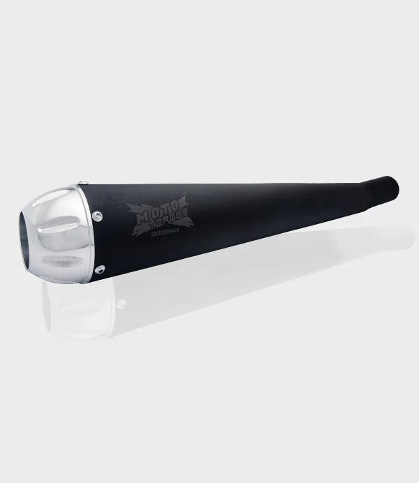 Moto Torque Matte Black Performance Exhaust - Megaphone - Black-EXHAUST-00015