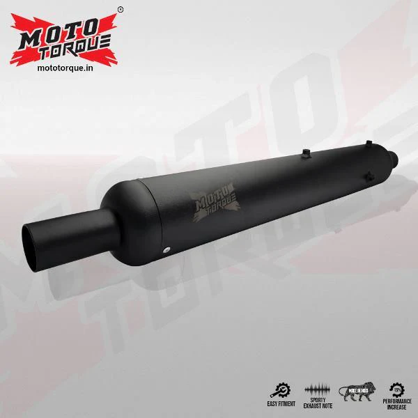Moto Torque Matte Black Performance Exhaust - Replica - Black (BS4)-EXHAUST-00019 - Image 3