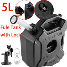 Motorcycle Jerry Can 5L Petrol with Lock - Black - Image 3