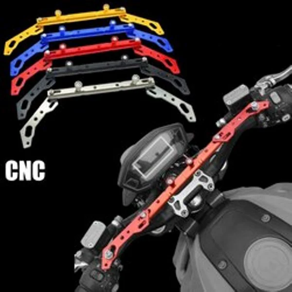 Motorcycle Scooter Crossbar Balancebar Aluminum Alloy Multifunctional Adjustable Extension Rod Phone Holder Bar (Red) - Image 2