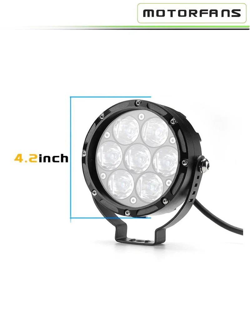 Motorfans L7 65W Fully Dimmable 6500K 7500LM Spot Beam LED Auxiliary Light - Spot - Image 3