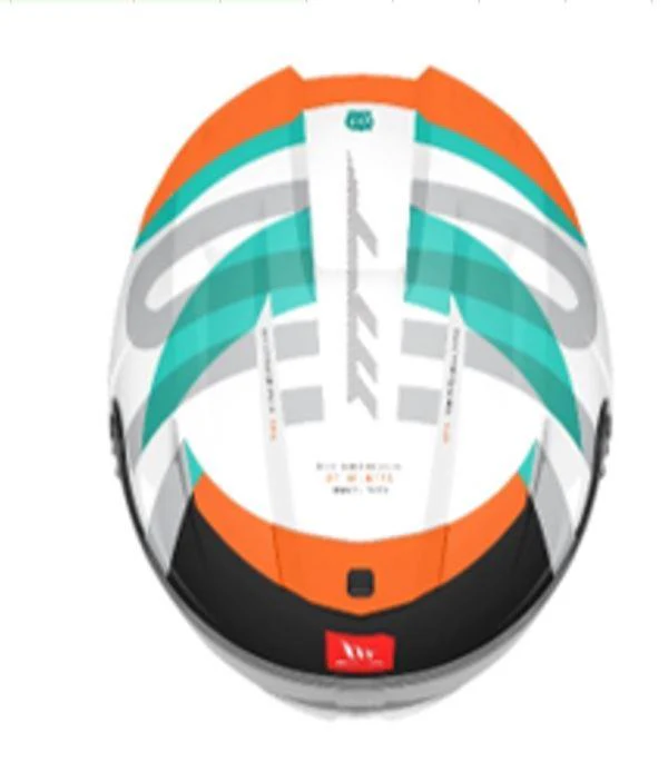 MT Helmet Hummer B Tubex Gloss White Orange Green A4 - Image 2