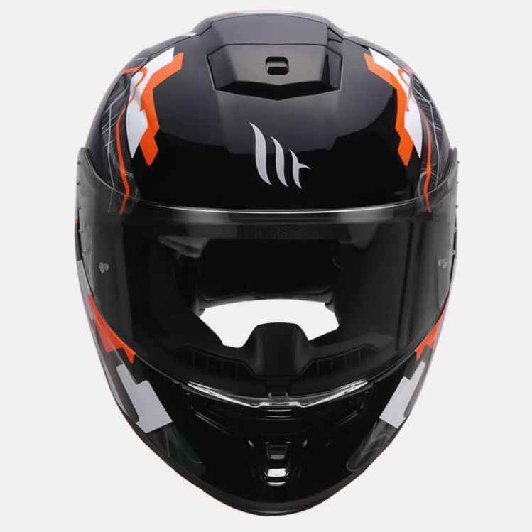 MT Helmet Hummer Code Gloss Flourscent Orange - Image 4