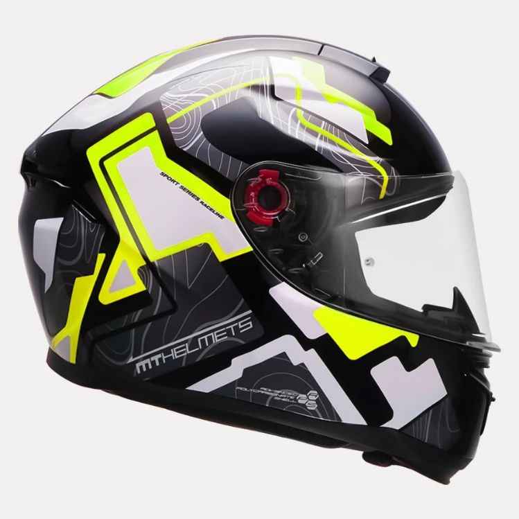 MT Helmet Hummer Code Gloss Flourscent Yellow - Image 3