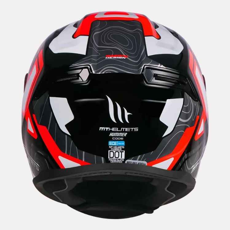 MT Helmet Hummer Code Gloss Red - Image 4