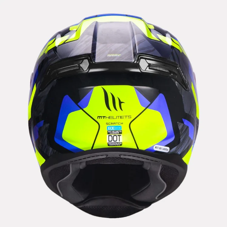 MT Helmet Hummer Scratch Gloss Blue - Image 5