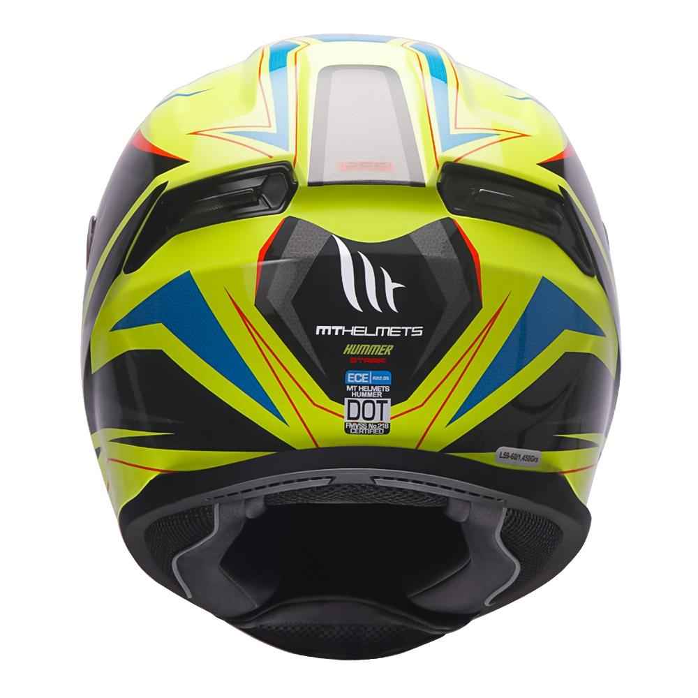 MT Helmet Hummer Stark Fluro Yellow - Image 4