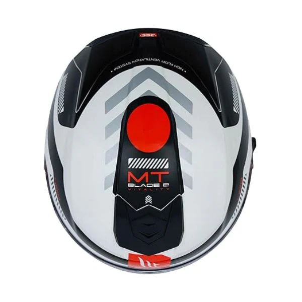 MT Helmets Blade 2 SV Vitality A5 Gloss White Black Red - Image 5