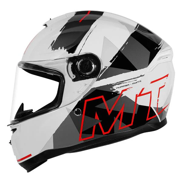 MT Helmets Hummer Monti A5 Gloss White Helmet