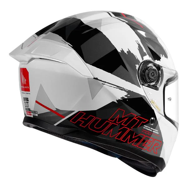 MT Helmets Hummer Monti A5 Matt White Helmet - Image 3