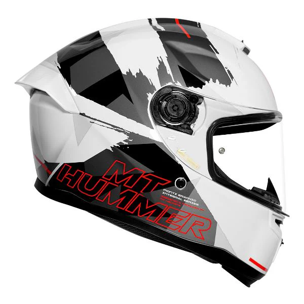 MT Helmets Hummer Monti A5 Matt White Helmet - Image 4