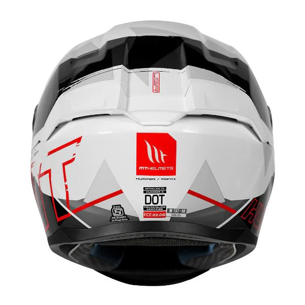 MT Helmets Hummer Monti A5 Matt White Helmet - Image 6