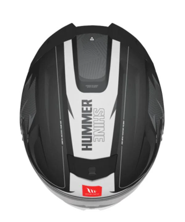 MT Helmets Hummer Shine B0 Gloss Black Gery - Image 2
