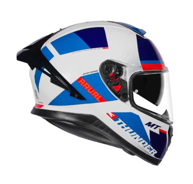 MT Helmets Thunder 3 SV Pro Arual A0 Gloss White Blue Red