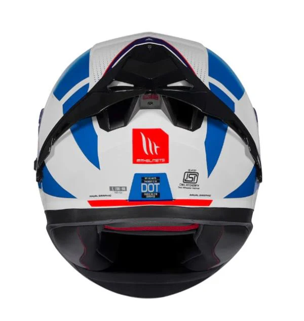 MT Helmets Thunder 3 SV Pro Arual A0 Gloss White Blue Red - Image 2