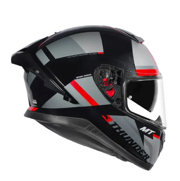 MT Helmets Thunder 3 SV Pro Arual B1 Helmet Matt Grey Black Pink - Image 4