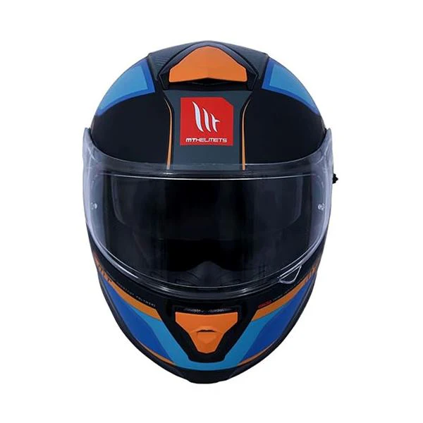 MT Helmets Thunder 3 SV Pro Nova B2 Gloss Blue Grey Orange - Image 2