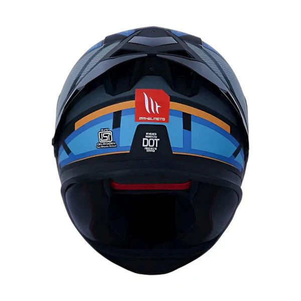 MT Helmets Thunder 3 SV Pro Nova B2 Gloss Blue Grey Orange - Image 3
