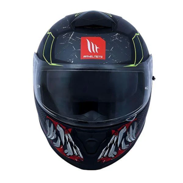 MT Helmets Thunder 3 SV Pro TX C2 Gloss Black Grey Neon Yellow - Image 2