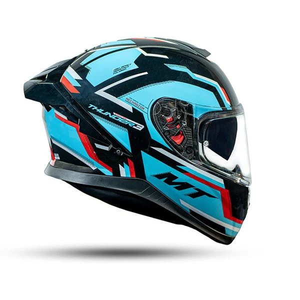 MT Helmets Thunder 3 Sv (Spoiler) Blaze B7 Matt Blue Black - Image 2