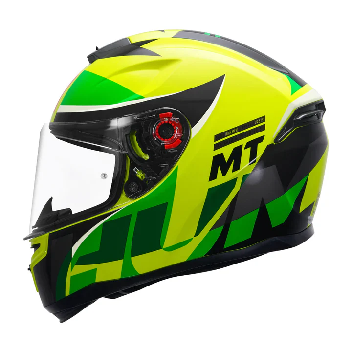 MT Hummer Oasis Helmet - Gloss Fluorescent Yellow - Image 4