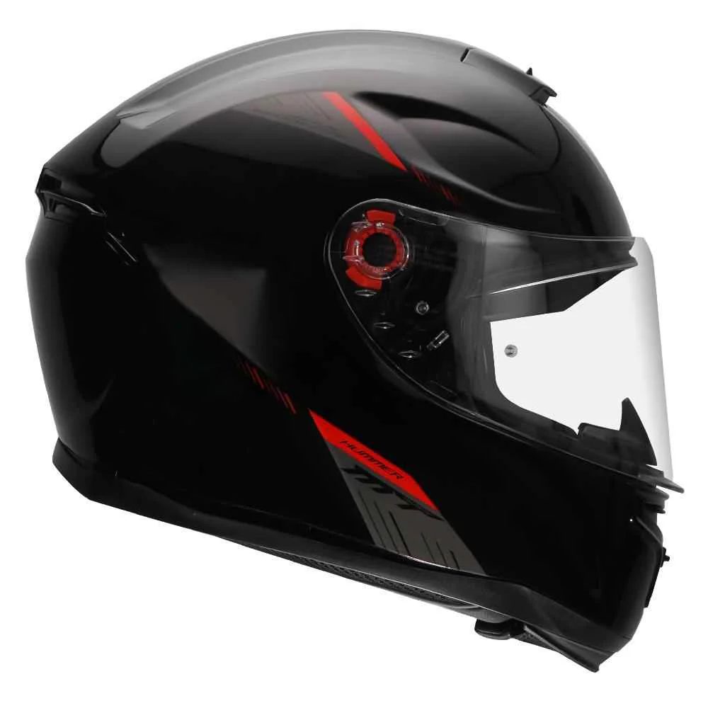 MT Hummer Solid Glossy Black Helmet - Image 2