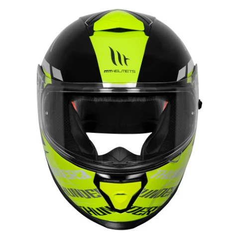 MT Thunder 3 Pro Damer Gloss Fluo Yellow Helmet - Image 4