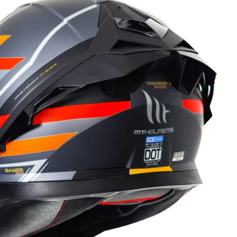 MT Thunder 3 Pro Damer Matt Black Red Helmet - Image 4