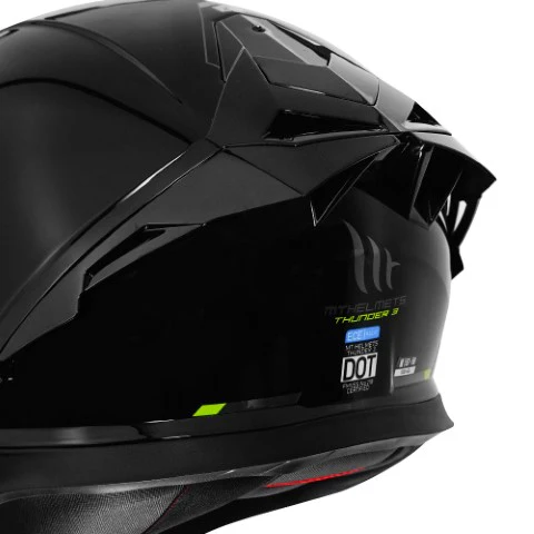 MT Thunder 3 Pro Helmet - Solid Gloss Black - Image 3