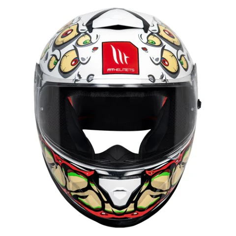 MT Thunder 3 Pro Yarn Gloss White Helmet - Image 3