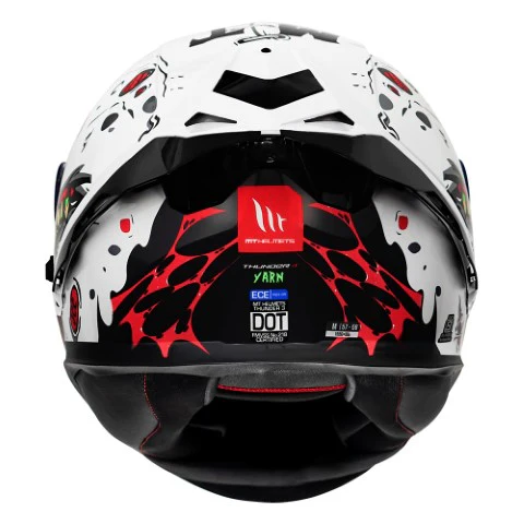 MT Thunder 3 Pro Yarn Gloss White Helmet - Image 4