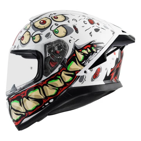 MT Thunder 3 Pro Yarn Gloss White Helmet - Image 5