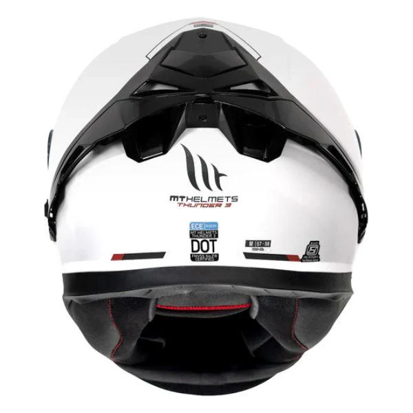 MT Thunder 3 SV Pro Solid A1 Matt White Helmet - Image 4