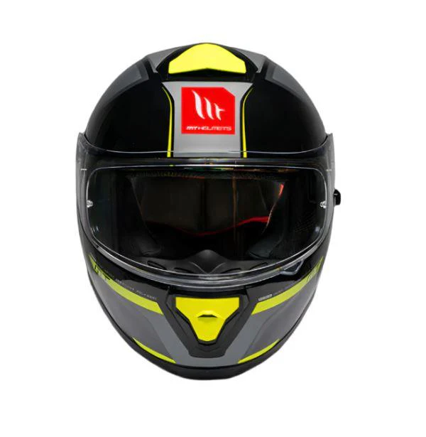MT Thunder 3 SV Spoiler Nova B62 Matt Black Grey Neon Yellow Helmet - Image 3