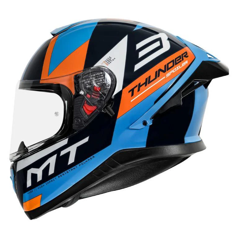 MT Thunder3 Pro Calipso Helmet - Blue - Image 3