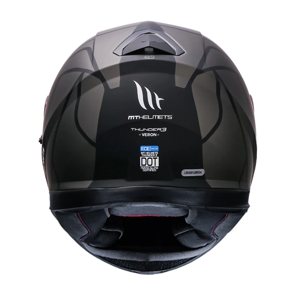 MT Thunder 3 Veron Matt Grey Helmet - Image 3