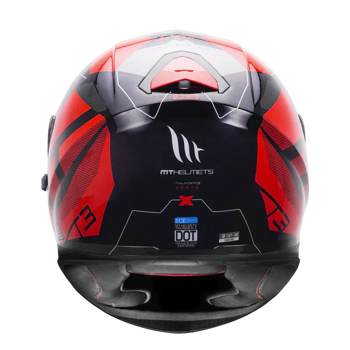 MT Thunder 3 Xerte Helmet - Gloss Red - Image 4